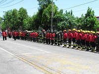 Formación del Cuerpo de Bomberos de Colina